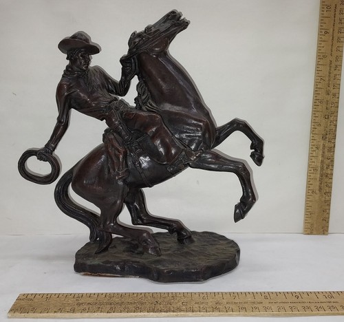STARTLED by JOHN WEAVER - Cowboy on Horse BRONZE