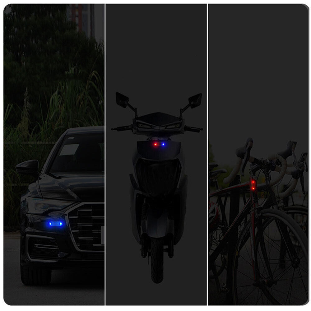Solar LED Flash Light Anti-theft Safety Warning Light Car Interior ...