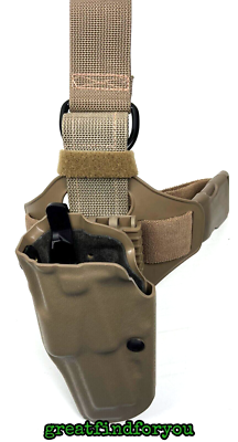 NEW! SAFARILAND 6377-73 ALS D-RING DROP LEG HOLSTER, QLS SETUP, LH