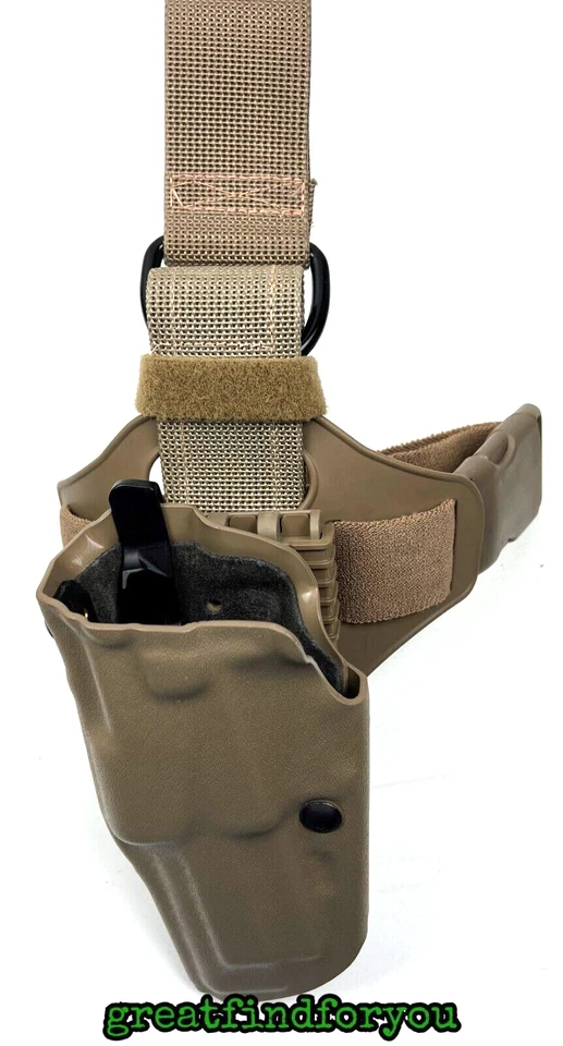 ¡NUEVO! SAFARILAND 6377-73 ALS D-RING CAÍDA PIERNA FUNDA, QLS SETUP, LH BERETTA 92 Foto 2 de 4