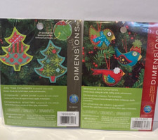 Christmas Tree  Birds Craft Kit DIY Ornaments Cross Stich  Felt Applique