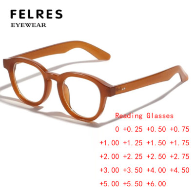 Men Women Blue Light Blocking Reading Glasses Round Clear Lens Classic Glasses