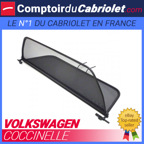 Windschott Volkswagen Coccinelle cabriolet pour voyager confortablement sur autoroute en été