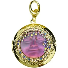 Kirks Folly Goddess Mystic Seaview Moon Love Never Dies Locket Open Ring Charm