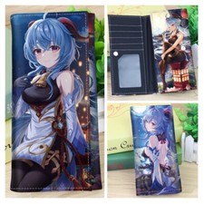 Genshin Impact GanYu Anime Cosplay Unisex Long Bifold Wallet Card Cash Wallets