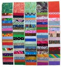  100 4" Pre Cut Quilt Quilting Squares NO DUPLICATES Patterns May Vary