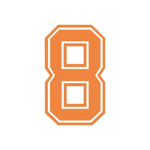 Uniform Sports Jersey Football Soccer Border Iron On Number Heat Press Transfer - Afbeelding 47 van 78