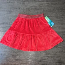 NEW Girl's Velour ruffled skirt by 365 Kids Super Soft Christmas  Red Sz 4, 5, 6