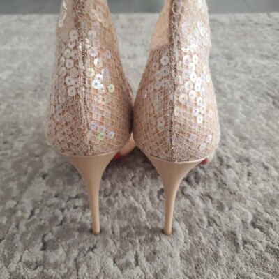 【美品】クリスチャンルブタン サンダル ボア ロゴ　ユニセックス 美品】クリスチャンルブタン サンダル ボア ロゴ ユニセックス