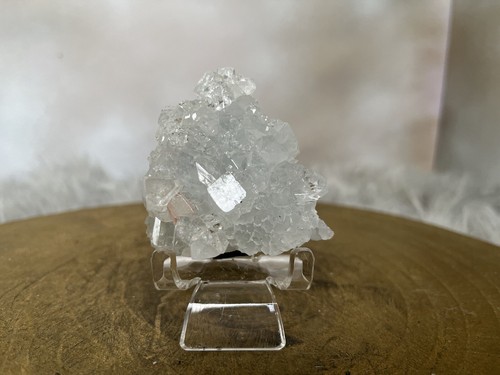 Stilbite auf Diamant Apophyllit, gemischte Zeolith-Mineralproben - Bild 4 von 13