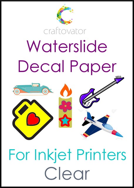 5 Pack Clear Water Slide Decal Paper Inkjet A4 Waterslide Transfer Craft Sheets for sale online 