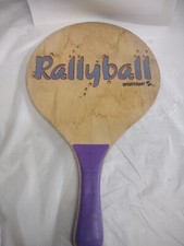 RallyBall Beach Wooden Paddle by SportCraft Purple Handle