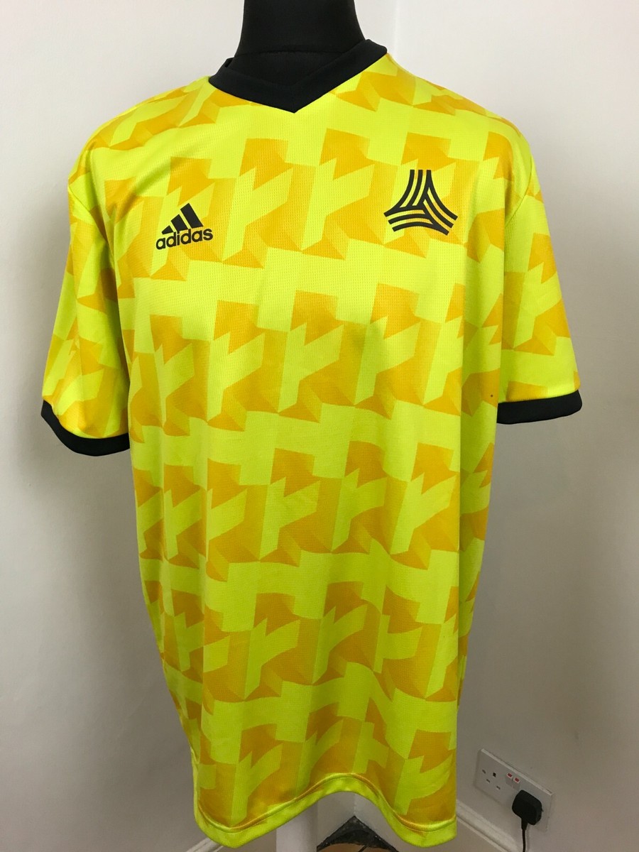 ADIDAS FOOTBALL SHIRT MEN'S TAN AOP JSY JERSEY SESOYE SIZE