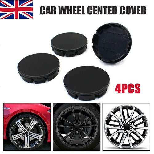 4x 60 mm / 55 mm black rims caps hub caps rim lid hub lid universal - Picture 2 of 9