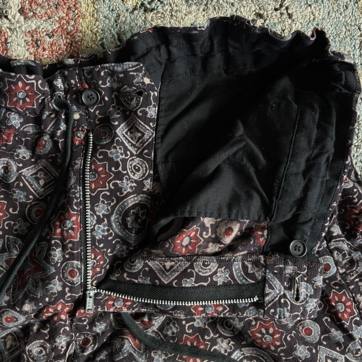 S'yte SS23 Indian Block Printed Paisley Hakama Balloon Pants S'yte SS23 Indian Block Printed Paisley Hakama Balloon Pants