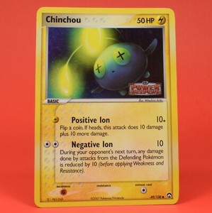Pokemon TCG English Card ex Power Keepers Chinchou 49/108 Reverse Holo Stamped