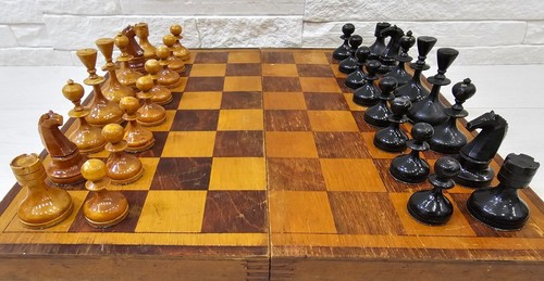 Soviet Vintage Chess Set "Valdai Nobles" 1962 Old Wooden USSR Antique Chess - Picture 22 of 22