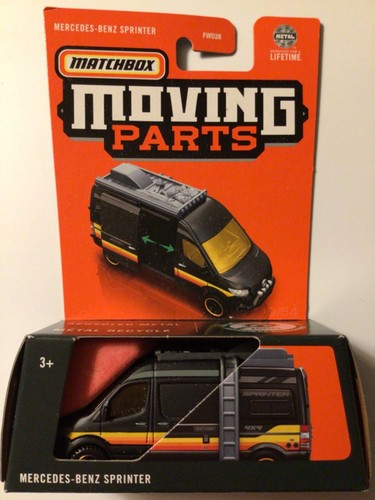 Matchbox MERCEDES-BENZ SPRINTER CAMPER VAN Moving Parts - BLACK new boxed unused - Picture 2 of 5