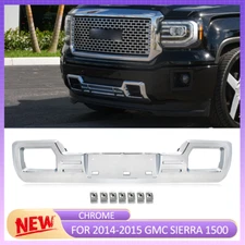 USA Front Bumper Valance Panel Skid Plate Chrome For 2014-2015 GMC Sierra 1500