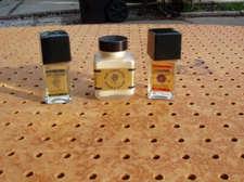 2 ROGER & GALLET BLUE CARNATION PERFUME 1 DRY + SANDALWOOD 1 OZ. NEW YORK PARIS 