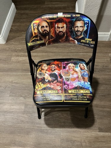WWE WrestleMania 41 Official Night One Chair Authentic Roman Seth Punk Las Vegas