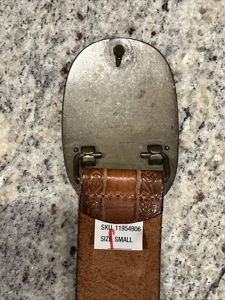 Vintage American Eagle Outfitters Women Small S Belt Brown Leather Buckle 1.5” W - Image 4 of 4