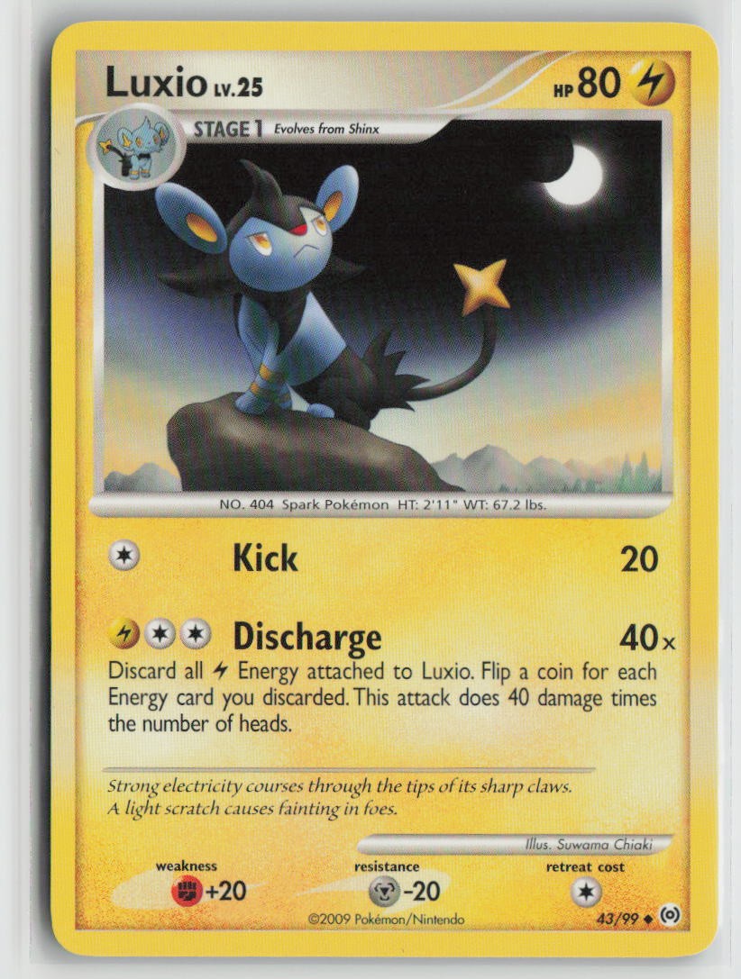 Luxio 43/99 Uncommon Arceus Pokemon Lightly Played
