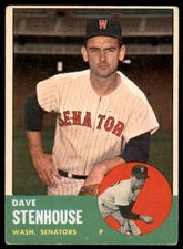 1963 Topps Dave Stenhouse Washington Senators #263 VG/EX