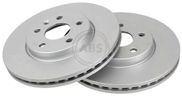 Front Set 2x Brake Discs A.B.S. 18034 for Chevrolet Aveo Cruze Vauxhall Astra