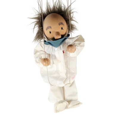 Wooden Puppet Marionette Doctor Doll Sigikid Germany Nurse 17'' Handmade VTG READ