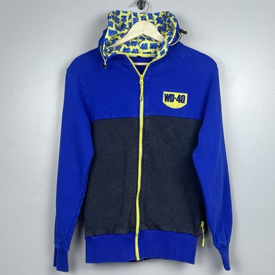WD-40 Men's 100% Cotton Full Zip Spellout Logo Hoodie Size S; Streetwear, Auto