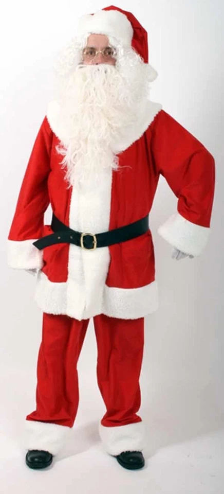 Nikolauskostüm Samt top Qualität Weihnachtsmann Anzug Santa Nikolaus Weihnachten - Bild 2 von 4