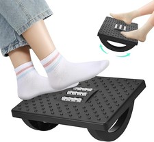 Ergonomic Footrest Cushion Round Foot Rest Under Desk Foot Stool w/Massage Point