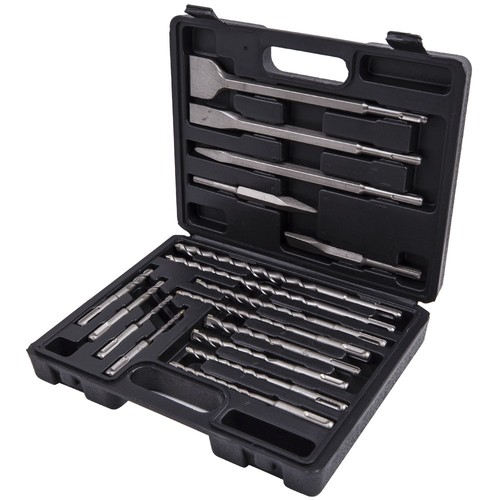 17x Rotary Hammer Bits Drill Bit & Chisel Set Fit for SDS Plus Drills - Picture 1 of 7