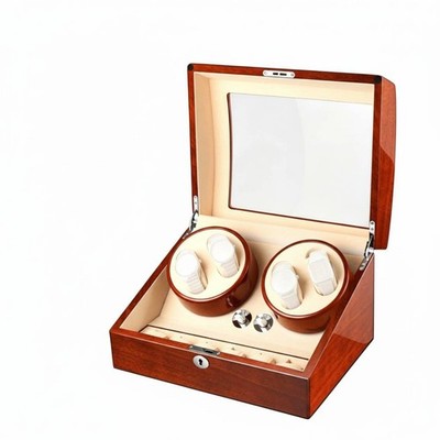 automatik Uhrenbeweger automatische Stoppfunktion Watch Winder Box Holzmaserung