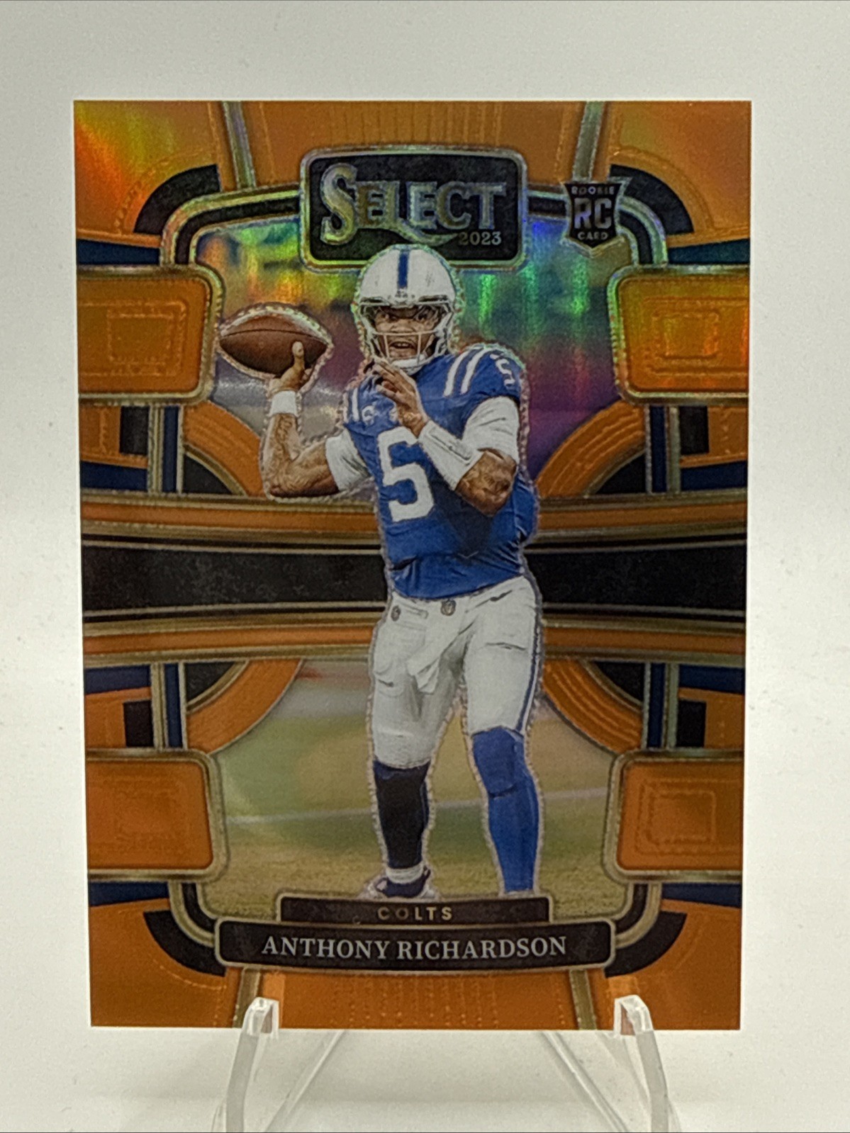 2023 PANINI SELECT ORANGE PRIZM #43 ANTHONY RICHARDSON ROOKIE RC /49