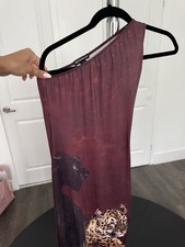 Leopard Jaguar Off Shoulder Dress Size Small Made In Morocco Prettylittlething