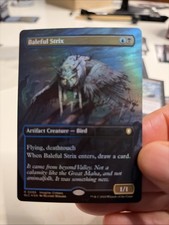 MTG Baleful Strix (Borderless Foil) Commander: Bloomburrow 86 NM
