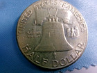 1949 S Ben Franklin Half Dollar AU + Bright White — photo 3