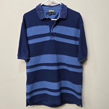 Tommy Hilfiger Polo Rugby Shirt Men Large Short Sleeve Striped Preppy Retro Y2K