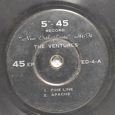 The Ventures - Apache/Telstar 1965 /Rare 5" THAI EP THAILAND 45RPM The Ventures - Apache/Telstar 1965 /Rare 5" THAI EP THAILAND 45RPM