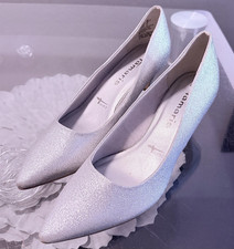 Tamaris Touch it Damen Pumps Silber Glitzer S...