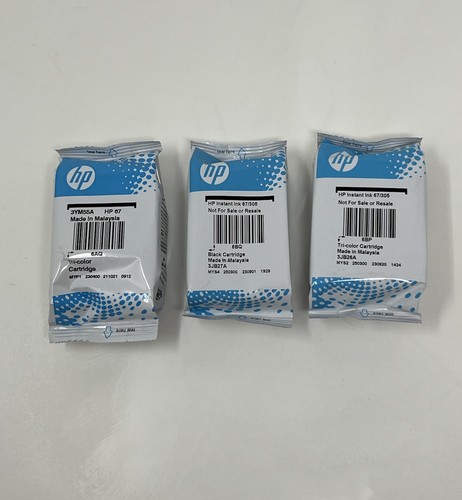 HP 67 Black & Tricolor Ink Set Genuine OEM New / No Box. Set Of 3 - Picture 9 of 15