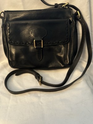 Dooney & Bourke Florentine Black Leather Medium Handbag Gold Hardware J3390695
