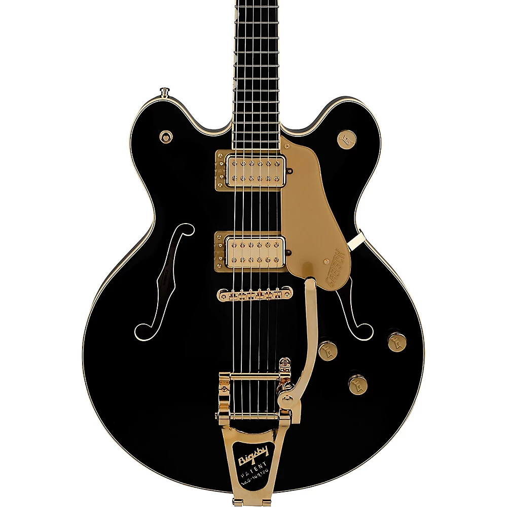 Гитара Gretsch Broadkaster LX с центральным блоком струн-через гитару Bigsby Gold Hardware Blk