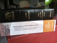 NET BIBLE FIRST EDITION (PREMIUM BONDED LEATHER BLACK By Biblical Studies Press