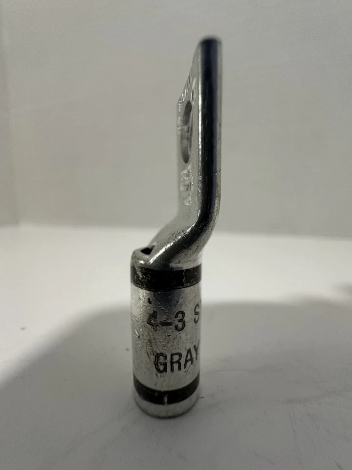 LCA4-14-LCopperLugStandardBarrel 1-Hole 1/4Stud#2 AWGSolid #3Stud  50 per box - Image 4 of 4