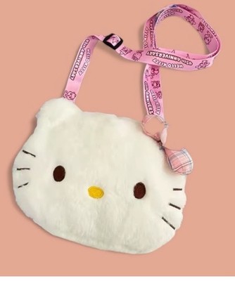   RARE Hello Kitty 45th Anniv. Second Morning Plush Crossbody Bag NWT