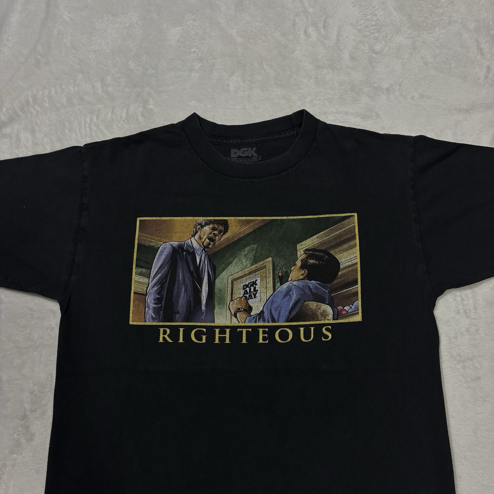 DGK Dirty Ghetto Kids Pulp Fiction Righteous T Shirt Size Medium Vintage Y2K