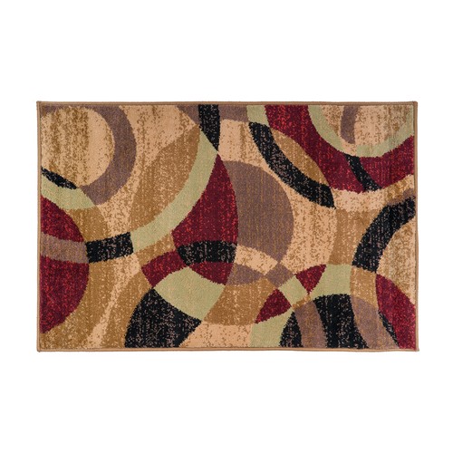 Rugshop Door Mat Modern Geometric Circles Carpet Small Rugs Washable Mats 2x3 - Picture 2 of 5